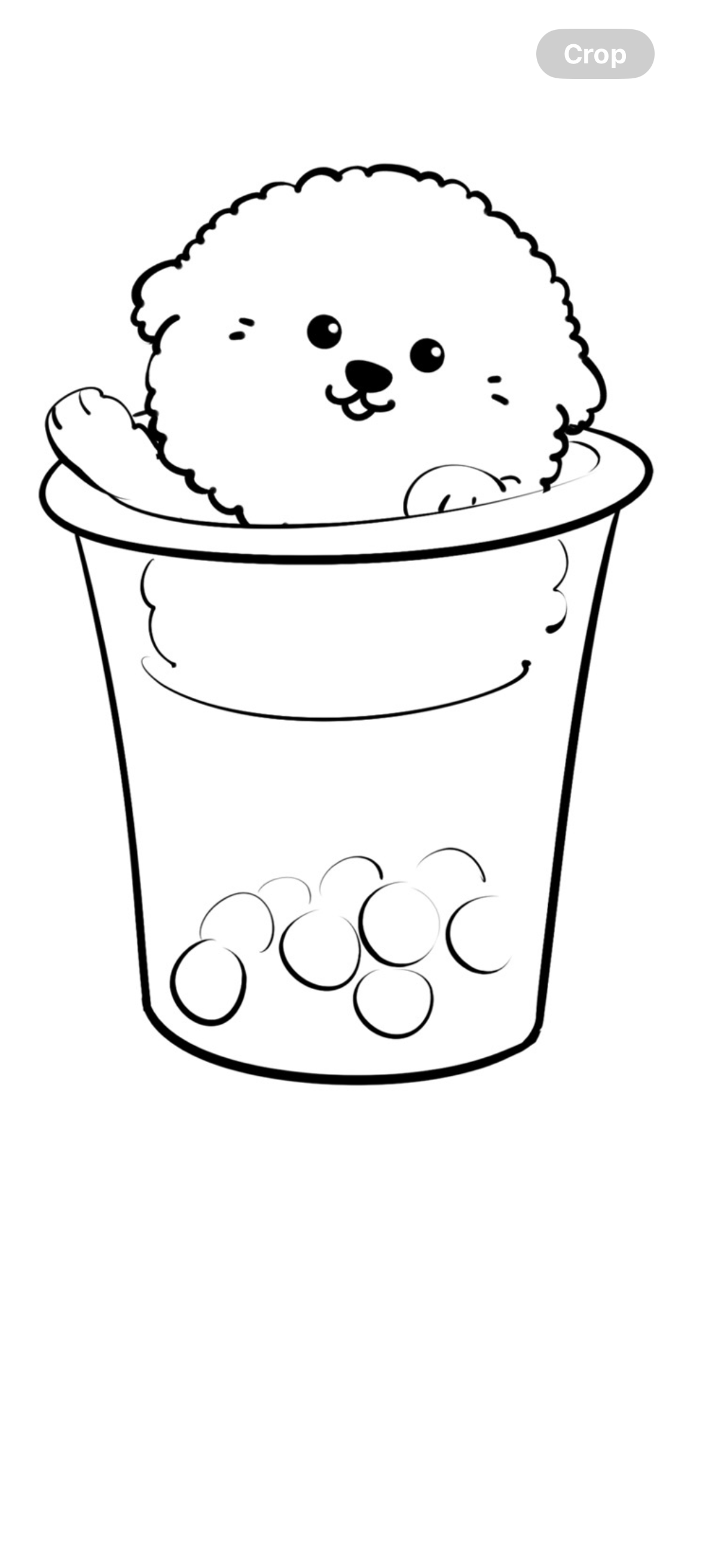 Line art of Boba in a boba cup