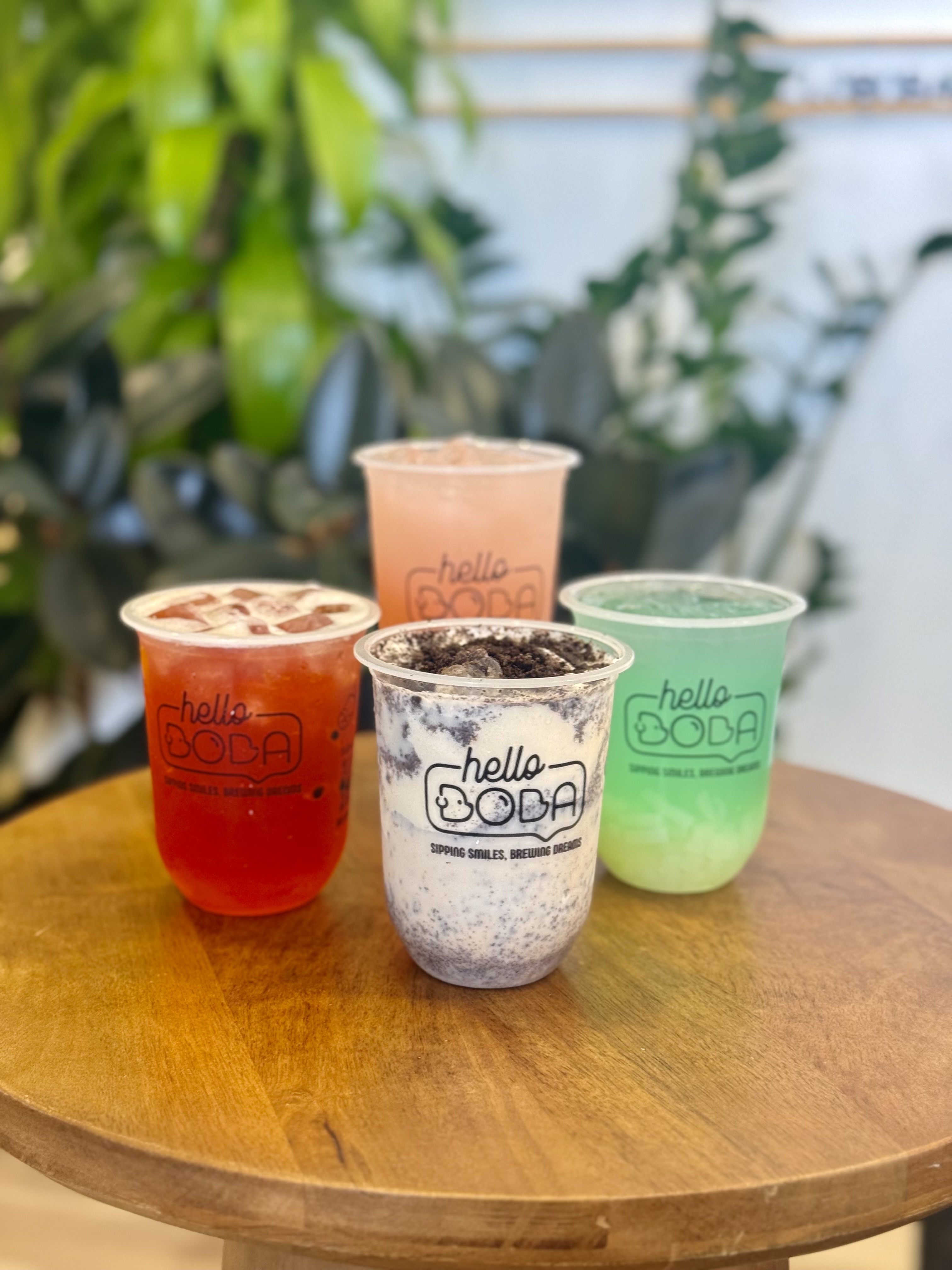 Assorted boba drinks