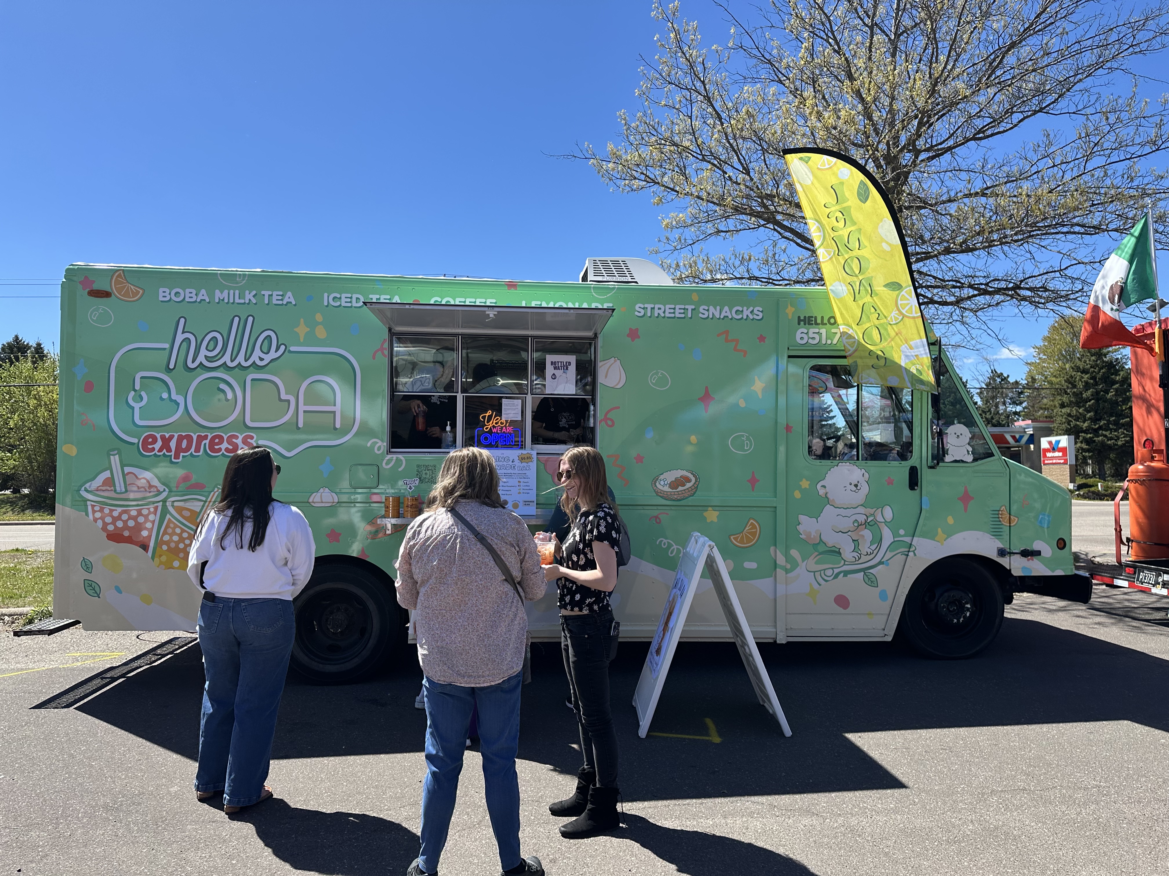 Hello Boba Express food truck at an outdoor event
